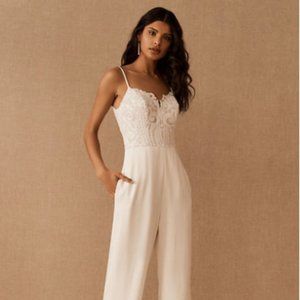 BHLDN ivory jumpsuit/romper